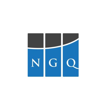 Beyaz arka planda NGQ harf logosu tasarımı. NGQ yaratıcı harflerin baş harfleri logo kavramı. NGQ harf tasarımı.
