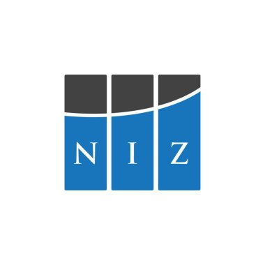 Beyaz arka planda NIZ harfi logo tasarımı. NIZ yaratıcı harfler logosu konsepti. NIZ harf tasarımı.