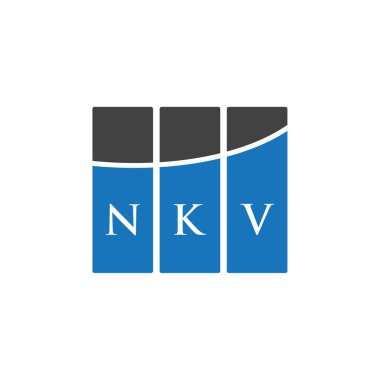 Beyaz arkaplanda NKV harf logosu tasarımı. NKV yaratıcı harflerin baş harfleri logo kavramı. NKV harf tasarımı.