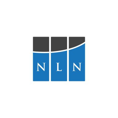 Beyaz arka planda NLN harf logosu tasarımı. NLN yaratıcı harflerin baş harfleri logo kavramı. NLN harf tasarımı.