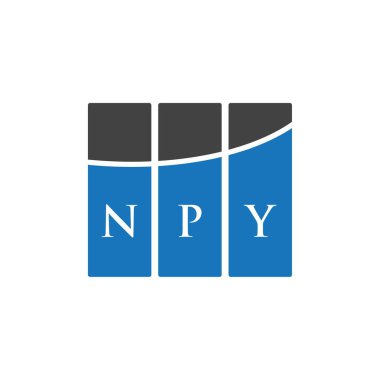Beyaz arkaplanda NPY harf logosu tasarımı. NPY yaratıcı harflerin baş harfleri logo kavramı. NPY harf tasarımı.