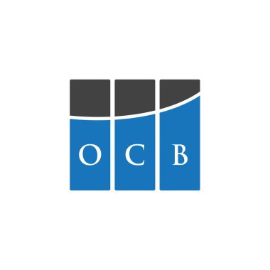 Beyaz arka planda OCB harfi logo tasarımı. OCB yaratıcı harflerin baş harfleri logo kavramı. OCB harf tasarımı.