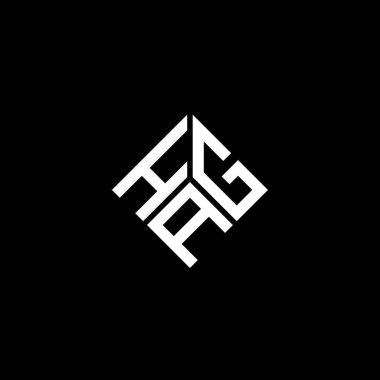 Siyah arka planda HAG harfi logo tasarımı. HAG yaratıcı harflerin baş harfleri logo konsepti. HAG harf tasarımı.