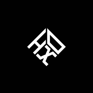 Siyah arka planda HXO harf logosu tasarımı. HXO yaratıcı harflerin baş harfleri logo kavramı. HXO harf tasarımı.