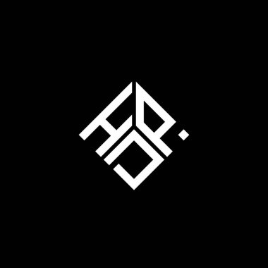 Siyah arka planda HDP mektup logosu tasarımı. HDP yaratıcı harflerin baş harfleri logo kavramı. HDP mektup tasarımı.