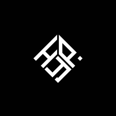 Siyah arka planda HYP harf logosu tasarımı. HYP yaratıcı harflerin baş harfleri logo kavramı. HYP harf tasarımı.