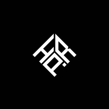 Siyah arka planda HPR harf logosu tasarımı. HPR yaratıcı harflerin baş harfleri logo kavramı. HPR harf tasarımı.