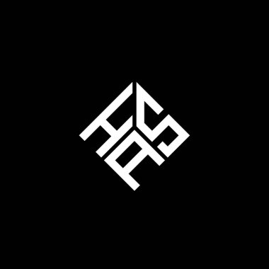 Siyah arkaplandaki harf logosu tasarımı. Yaratıcı harflerin baş harfleri logo konsepti var. HAS harf tasarımı.