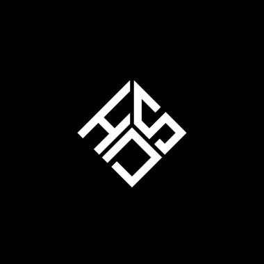 Siyah arka planda HDS harf logosu tasarımı. HDS yaratıcı harflerin baş harfleri logo konsepti. HDS harf tasarımı.