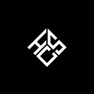 Siyah arka planda HCS harf logosu tasarımı. HCS yaratıcı harflerin baş harfleri logo kavramı. HCS harf tasarımı.