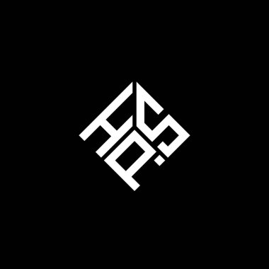 Siyah arka planda HPS harfi logo tasarımı. HPS yaratıcı harfler logosu konsepti. HPS harf tasarımı.