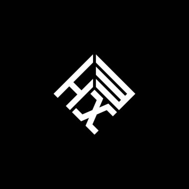 Siyah arkaplanda HXW harf logosu tasarımı. HXW yaratıcı harflerin baş harfleri logo kavramı. HXW harf tasarımı.