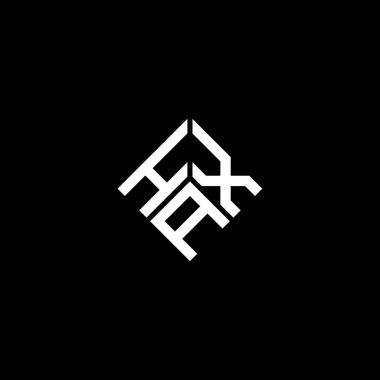 Siyah arka planda HAX harfi logo tasarımı. HAX yaratıcı harf logosu konsepti. HAX harf tasarımı.