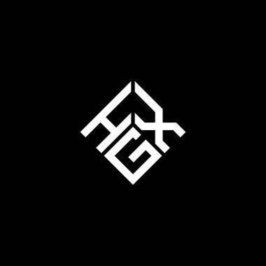 Siyah arkaplanda HGX harf logosu tasarımı. HGX yaratıcı harflerin baş harfleri logo kavramı. HGX harf tasarımı.