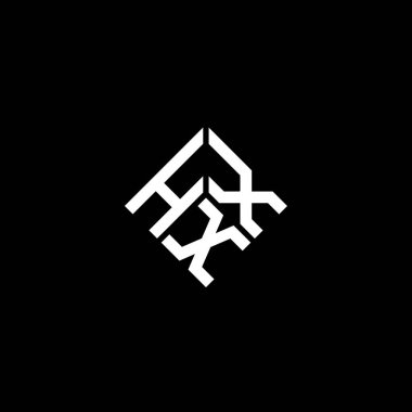 Siyah arkaplanda HXX harf logosu tasarımı. HXX yaratıcı harflerin baş harfleri logo kavramı. HXX harf tasarımı.