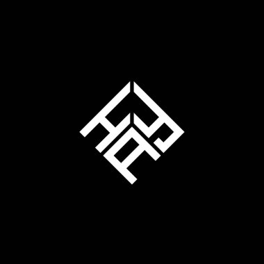 Siyah arka planda HAY harf logosu tasarımı. HAY yaratıcı harf logosu konsepti. HAY harf tasarımı.