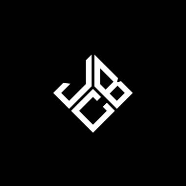 Siyah arka planda JCB harf logosu tasarımı. JCB yaratıcı harflerin baş harfleri logo kavramı. JCB harf tasarımı.