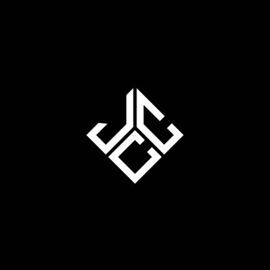 Siyah arka planda JCC harf logosu tasarımı. JCC yaratıcı harflerin baş harfleri logo kavramı. JCC harf tasarımı.