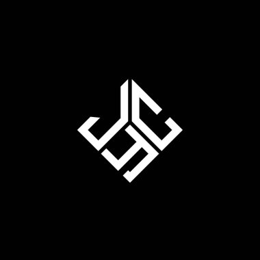 Siyah arka planda JYC harf logosu tasarımı. JYC yaratıcı harflerin baş harfleri logo kavramı. JYC harf tasarımı.