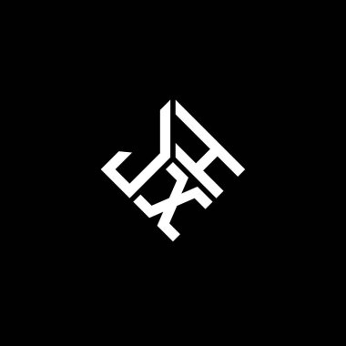 Siyah arkaplanda JXH harf logosu tasarımı. JXH yaratıcı harflerin baş harfleri logo kavramı. JXH harf tasarımı.