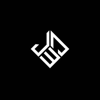 Siyah arka planda JWJ harf logosu tasarımı. JWJ yaratıcı harflerin baş harfleri logo kavramı. JWJ harf tasarımı.