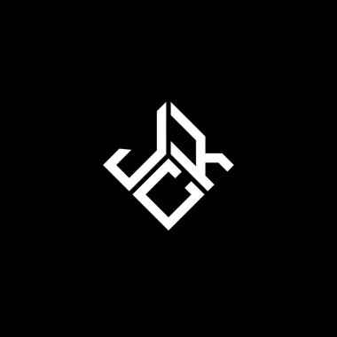 Siyah arkaplanda JCK harf logosu tasarımı. JCK yaratıcı harflerin baş harfleri logo kavramı. JCK harf tasarımı.