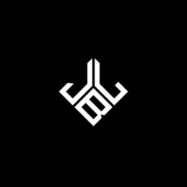 Siyah arkaplanda JBL harf logosu tasarımı. JBL yaratıcı harflerin baş harfleri logo kavramı. JBL harf tasarımı.