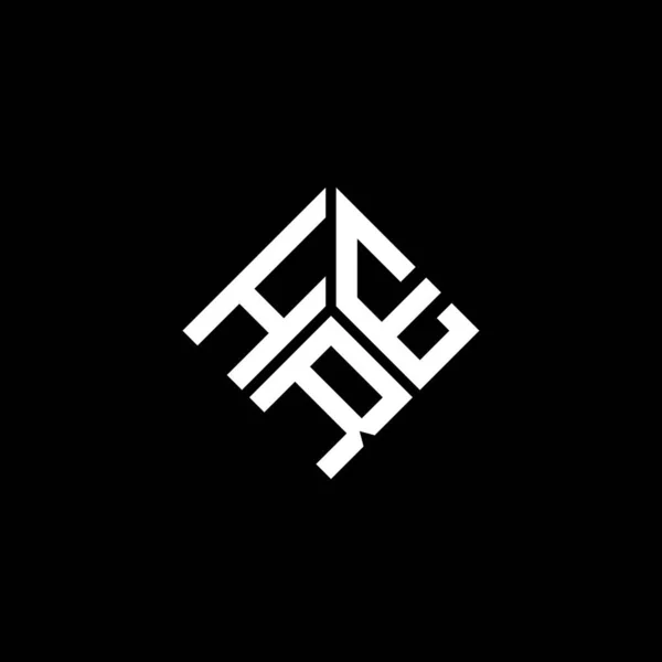 Hre Letter Logo Design Black Background Hre Creative Initials Letter — Stock Vector