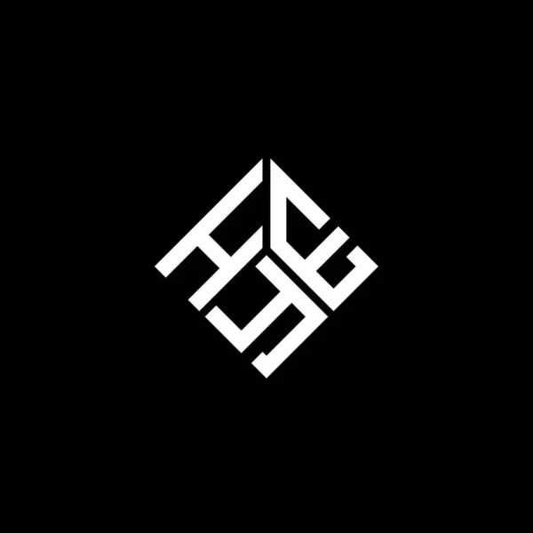 Diseño Del Logotipo Letra Hye Sobre Fondo Negro Hye Iniciales — Vector de stock
