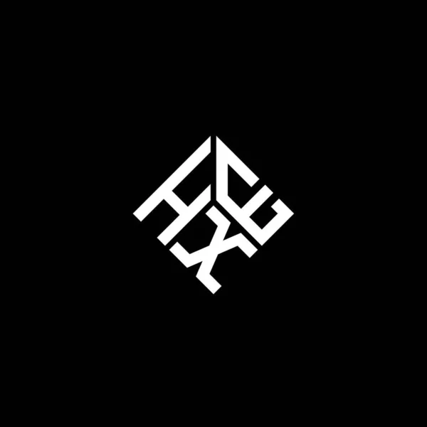 Projekt Logo Litery Hxe Czarnym Tle Hxe Twórcze Inicjały Koncepcja — Wektor stockowy