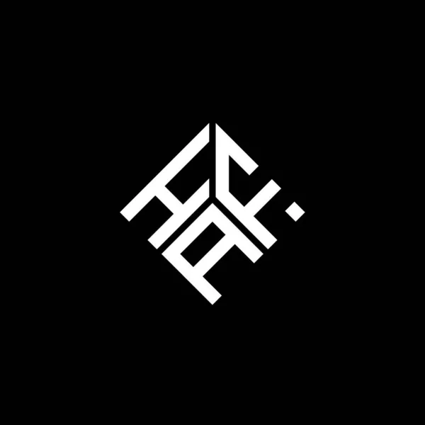 Буква Haf Логотип Дизайн Черном Фоне Креативные Инициалы Haf Буквенно — стоковый вектор