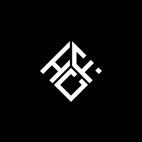 Hcf Brev Logotyp Design Svart Bakgrund Hcf Kreativa Initialer Brev — Stock vektor