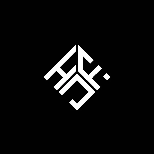 Hjf Letter Logo Ontwerp Zwarte Achtergrond Hjf Creatieve Initialen Letter — Stockvector
