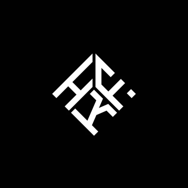Hkf Logo Ontwerp Zwarte Achtergrond Hkf Creatieve Initialen Letter Logo — Stockvector
