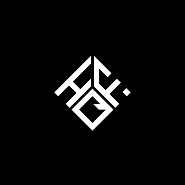 Hqf Brev Logotyp Design Svart Bakgrund Hqf Kreativa Initialer Brev — Stock vektor