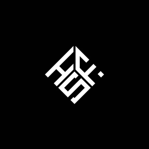 Diseño Del Logotipo Letra Hsf Sobre Fondo Negro Hsf Iniciales — Archivo Imágenes Vectoriales