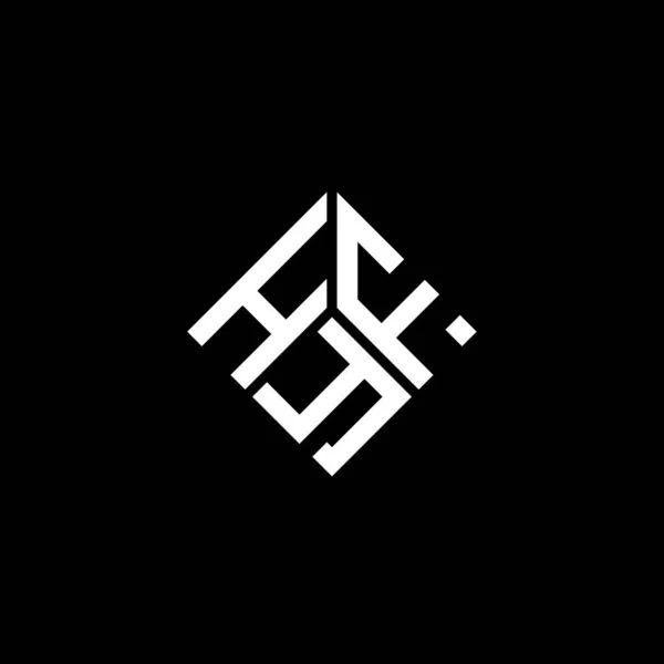 Logo Lettera Hyf Disegno Sfondo Nero Hyf Creativo Iniziali Lettera — Vettoriale Stock