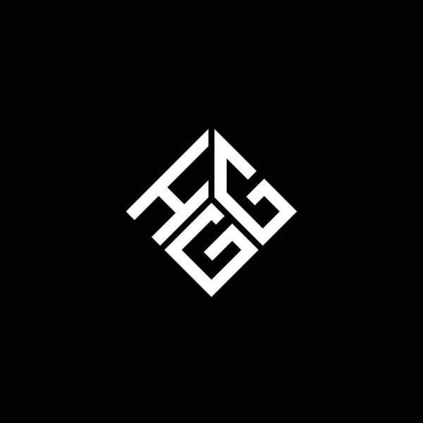 Hgg Письмо Дизайн Логотипа Черном Фоне Концепция Логотипа Hgg Creative — стоковый вектор