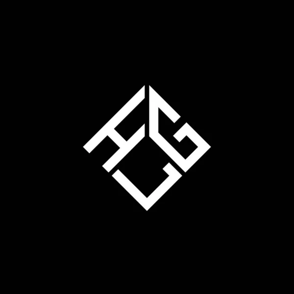 Diseño Del Logotipo Letra Hlg Sobre Fondo Negro Hlg Iniciales — Vector de stock