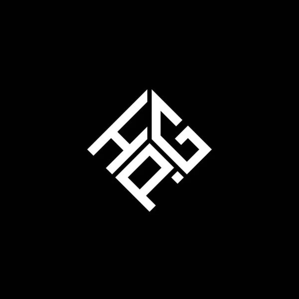 Projekt Logo Litery Hpg Czarnym Tle Hpg Twórcze Inicjały Litera — Wektor stockowy