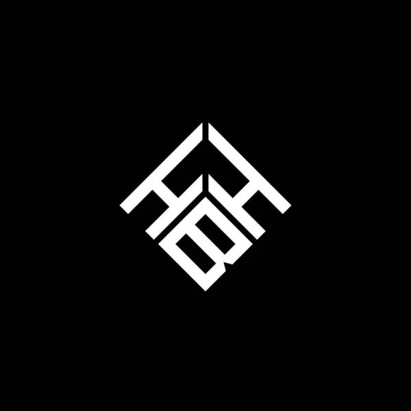 Hbh Letter Logo Design Black Background Hbh Creative Initials Letter — Stock Vector