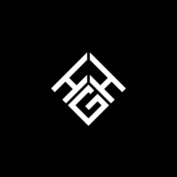 Diseño Del Logotipo Letra Hgh Sobre Fondo Negro Hgh Iniciales — Archivo Imágenes Vectoriales