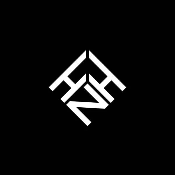 Design Logotipo Letra Hnh Fundo Preto Hnh Iniciais Criativas Conceito — Vetor de Stock