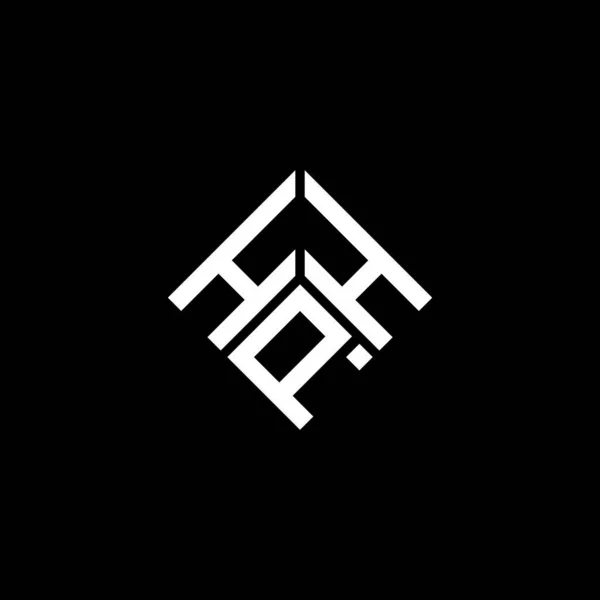 Design Logo Literei Hph Fundal Negru Hph Creativ Iniţiale Literă — Vector de stoc
