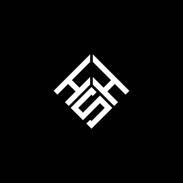 Design Logotipo Carta Hsh Fundo Preto Hsh Iniciais Criativas Conceito —  Vetores de Stock