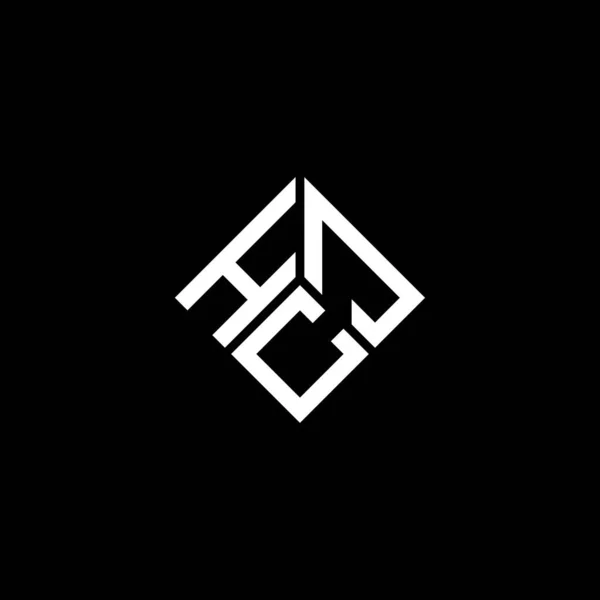 Hcj Lettre Logo Design Sur Fond Noir Hcj Initiales Créatives — Image vectorielle