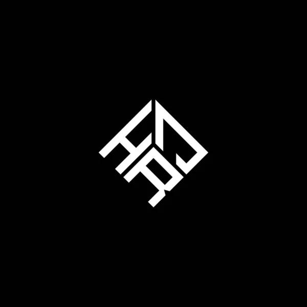 Hrj Lettre Logo Design Sur Fond Noir Hrj Initiales Créatives — Image vectorielle