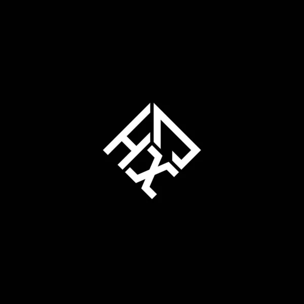 Siyah Arka Planda Hxj Harf Logosu Tasarımı Hxj Yaratıcı Harflerin — Stok Vektör