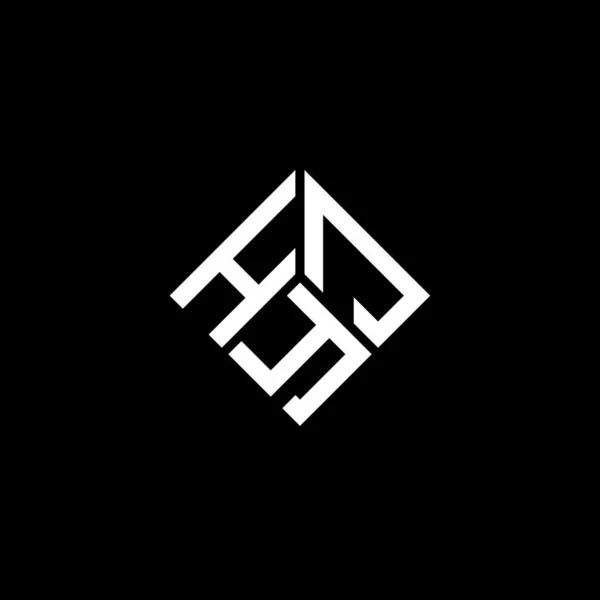 Siyah Arka Planda Hyj Harf Logosu Tasarımı Hyj Yaratıcı Harflerin — Stok Vektör