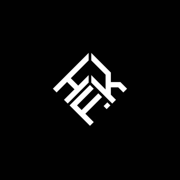 Diseño Del Logotipo Letra Hfk Sobre Fondo Negro Hfk Iniciales — Archivo Imágenes Vectoriales